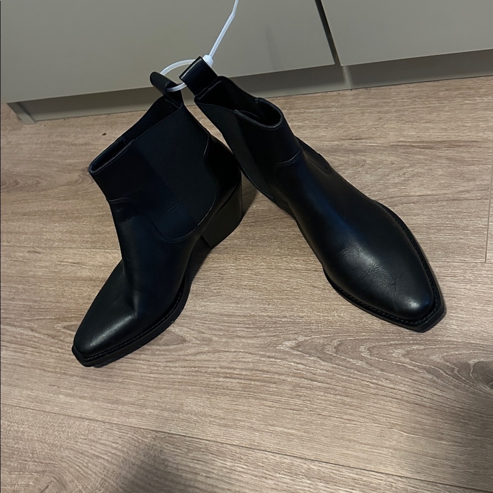 Everlane Western Black Booties Size 6.5 - Picture 4 of 11